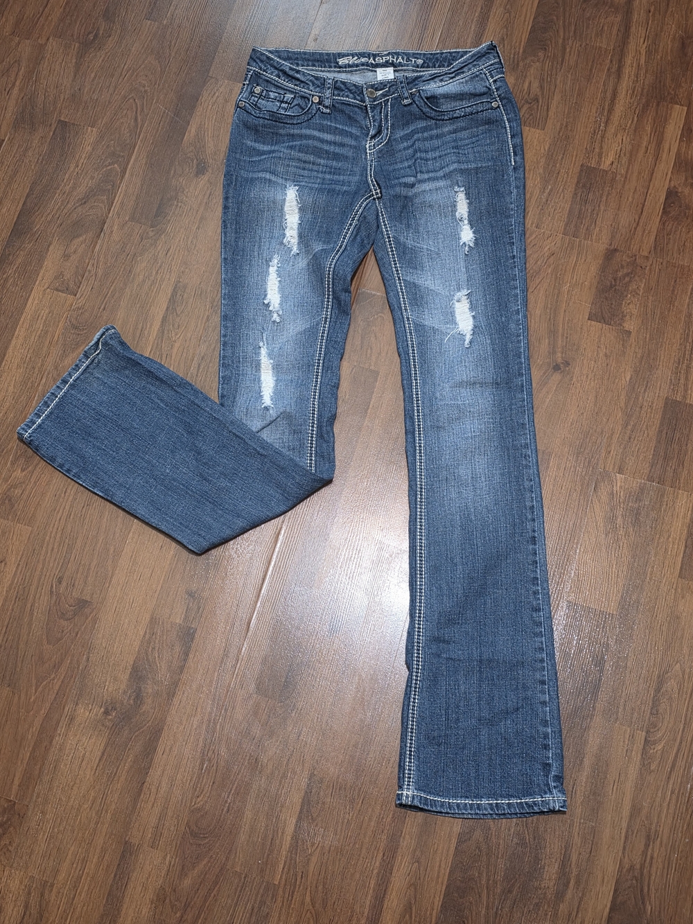 ASPHALT Blue Distressed Women’s Jeans